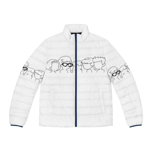 Puffer jacket featuring characters from the Netflix comedy series Big Mouth