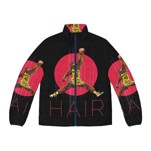 New World Adept 3 Puffer Jacket featuring abstract graphic design and Japanese aesthetic