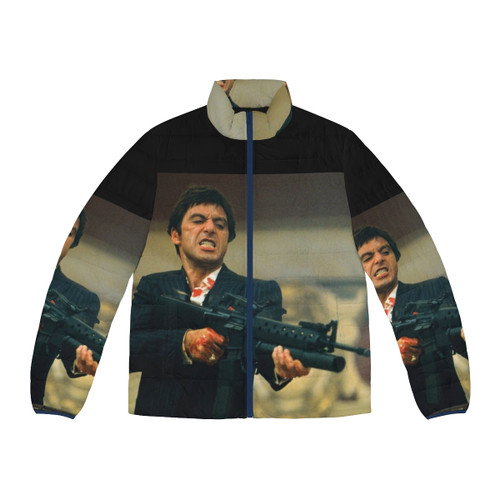 Scarface inspired puffer jacket featuring Al Pacino as Tony Montana