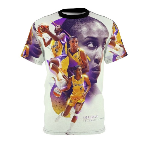 Stylish AOP T-Shirt featuring basketball icon Lisa Leslie