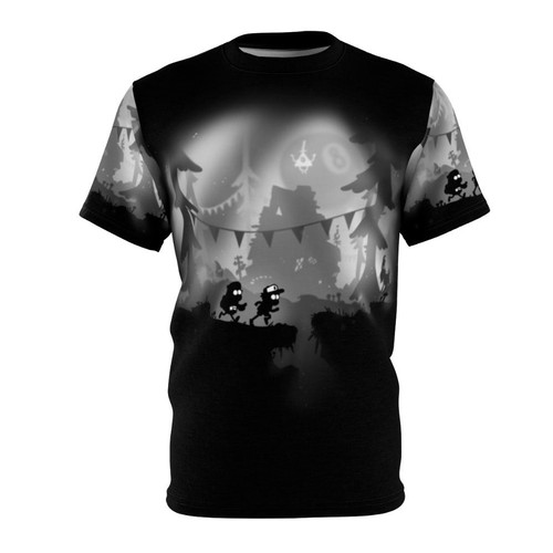 Gravity Falls-inspired silhouette design t-shirt featuring Dipper and Mabel