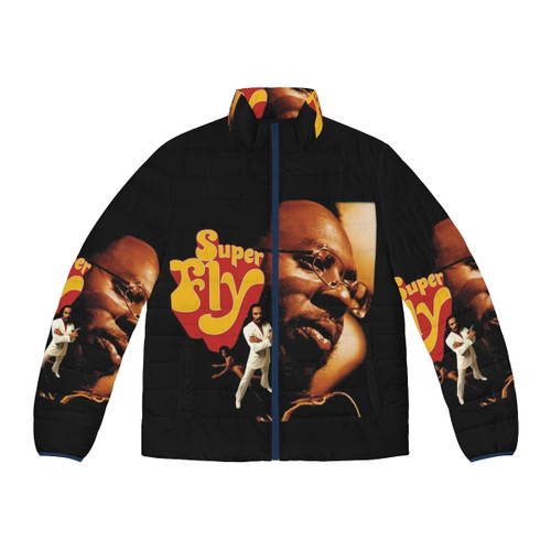 Curtis Mayfield inspired 'Super Fly' puffer jacket in streetwear style