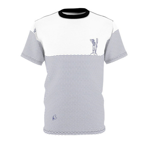 Two people, a merman and a sailor, embracing in a loving, same-sex couple design.