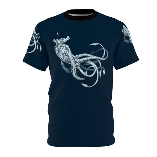 Striking sea emperor inspired design on a high-quality t-shirt for fans of the Subnautica universe.