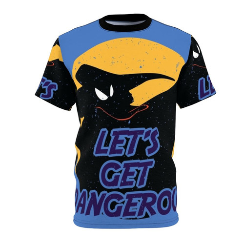 Darkwing Duck inspired t-shirt featuring cartoon superhero design