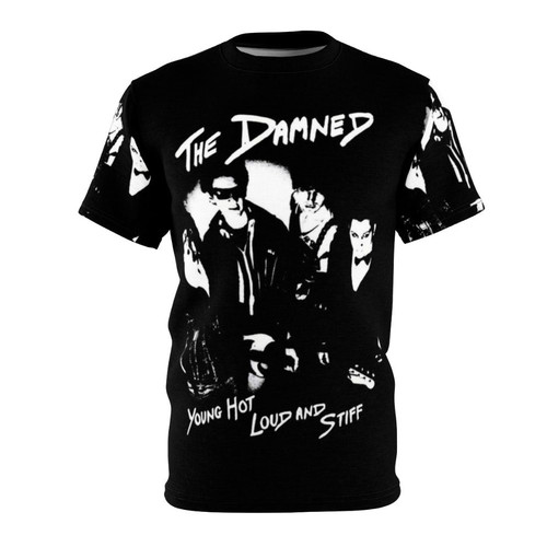 Retro Damned punk band t-shirt design