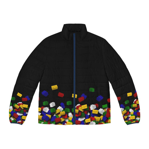Brick Art Puffer Jacket with Lego-Inspired Design