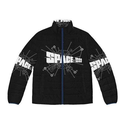 Space 1999 Alpha Diagram Puffer Jacket featuring a retro sci-fi logo