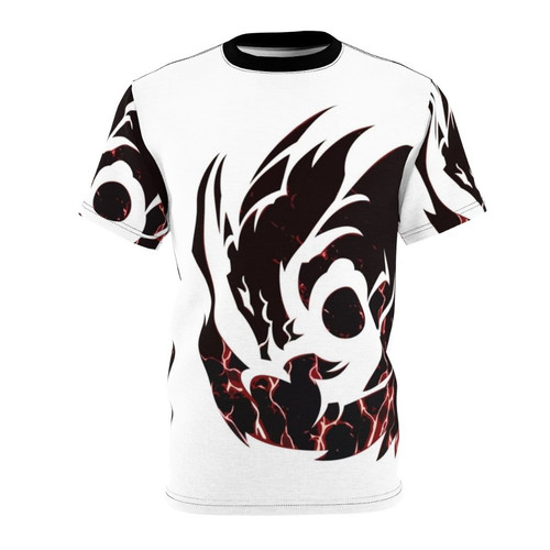 Black dragon with lightning bolts, fantasy creature t-shirt