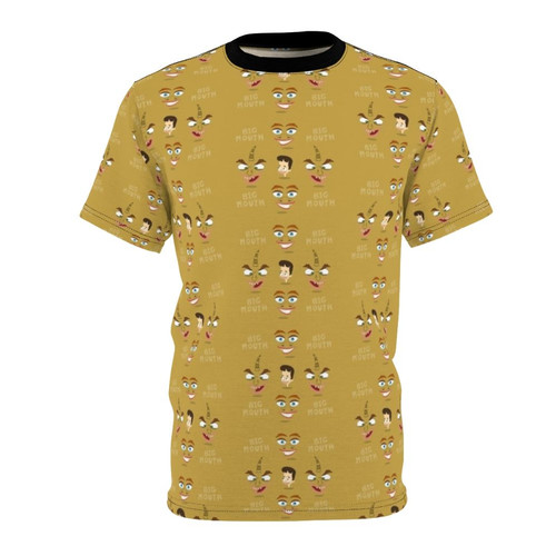 Animated comedy graphic t-shirt design with a cartoon character smoking a cigarette