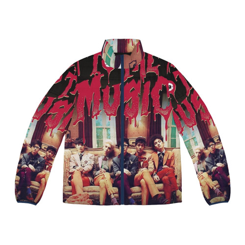 Shinee Married To The Music Puffer Jacket, featuring the members of the popular Kpop group Shinee