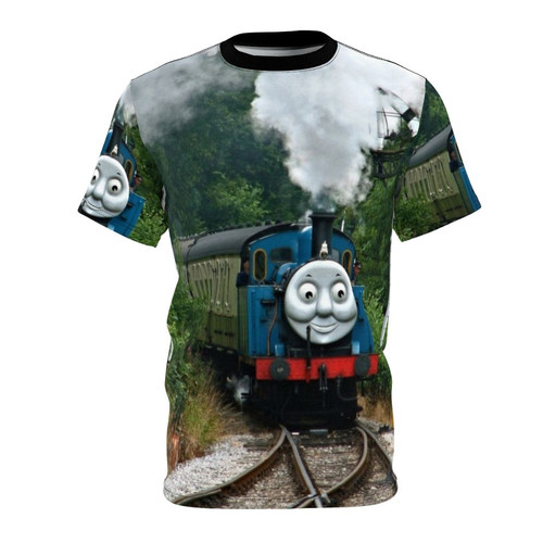 Vintage steam locomotive and railway inspired t-shirt design