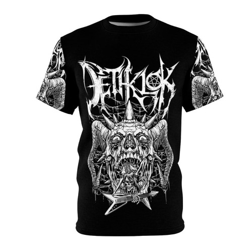 Dethklok metal band inspired t-shirt with cartoon character graphic design