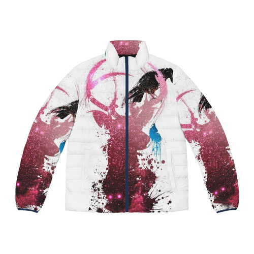 Puffer jacket with spirit animal inspired design from the videogame Life is Strange