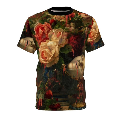 Surreal dark art t-shirt featuring a unique collage-style illustration