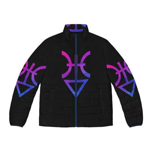 Eldar Harlequin Rune Puffer Jacket featuring the Rune of the Laughing God