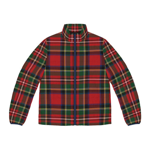 Royal Stewart Scottish tartan plaid puffer jacket