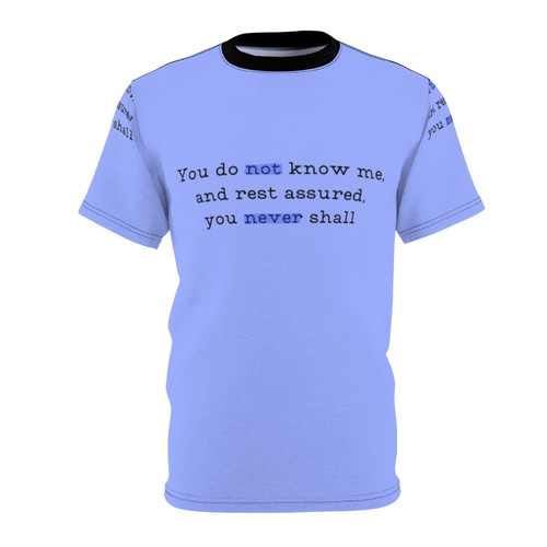 Bridgerton-inspired Lady Whistledown quote printed on a high-quality t-shirt for Bridgerton fans.