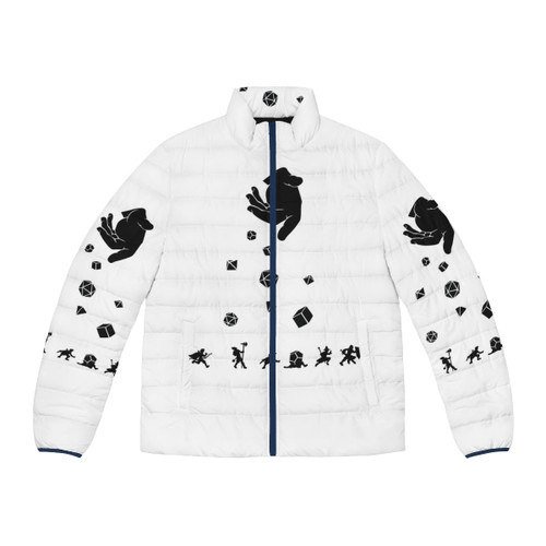 DnD Puffer Jacket with Polyhedral Dice Design