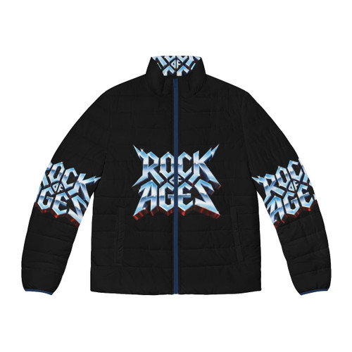 A Rock On Puffer Jacket with a music-inspired character design