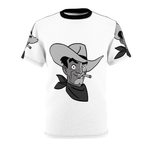 Fallout New Vegas inspired t-shirt with a retro graphic of the Victor robot character