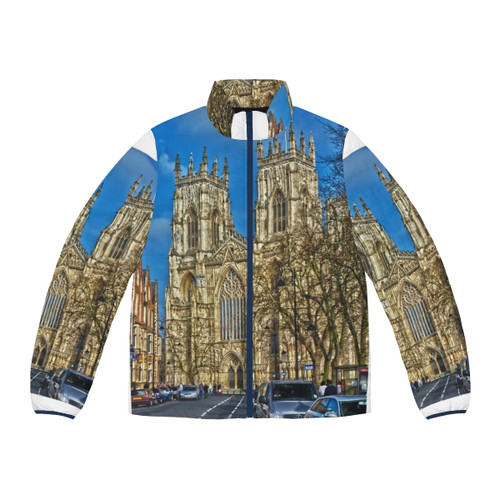 York Minster Cathedral in England captured in HDR photography, featured on a puffer jacket