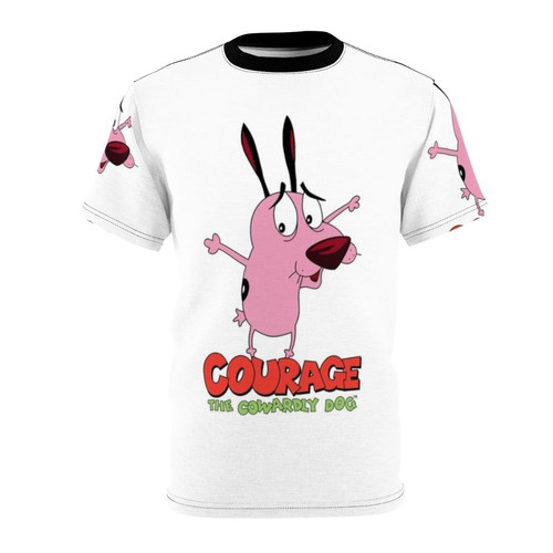 Vintage-style Courage the Cowardly Dog graphic t-shirt