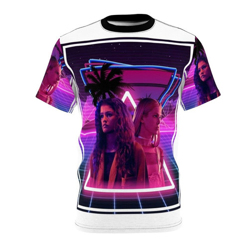 Euphoria-inspired all-over-print t-shirt featuring the characters Rules, Rue, and Jules