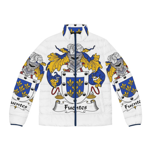 Fuentes Coat of Arms Puffer Jacket featuring the family crest design