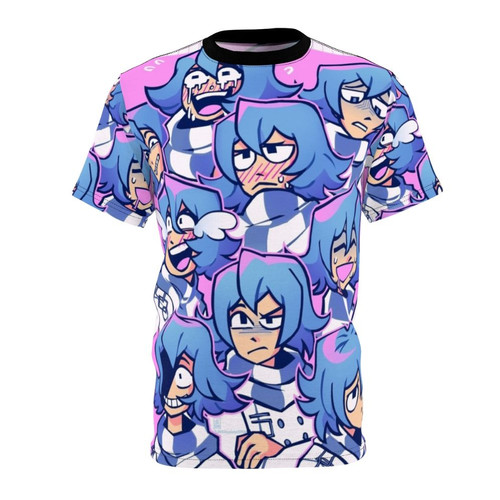 Danganronpa-inspired t-shirt featuring the character Kokichi Ouma from the video game Danganronpa V3: Killing Harmony