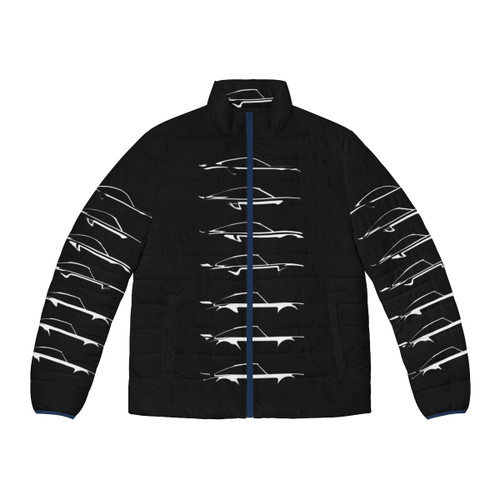 Classic to modern puffer jacket with automotive-inspired design