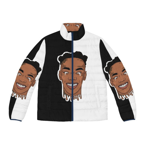 YNW Melly Bipolar Puffer Jacket in Black and White