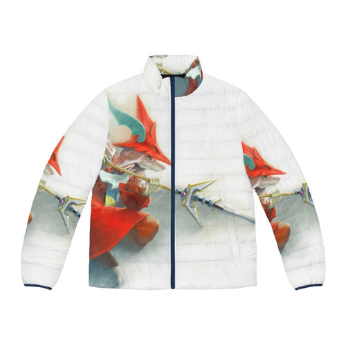 Freya Crescent wearing the Puffer Jacket, a stylish and practical video game-inspired outerwear piece
