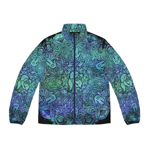 Rezz Mandala Puffer Jacket - Psychedelic and space-inspired puffer jacket for EDM festivals and raves