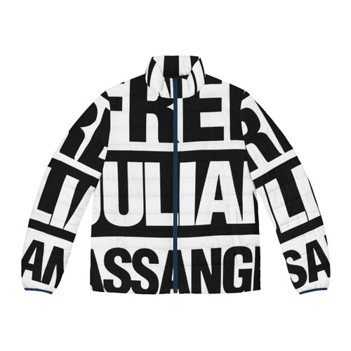 Free Assange Political Activist Puffer Jacket