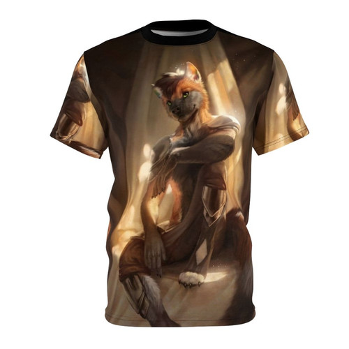 Captivating anthro fantasy wolf design on a high-quality t-shirt