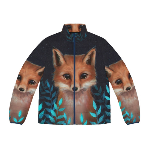 A stylish and cozy fox puffer jacket perfect for the autumn and winter seasons.
