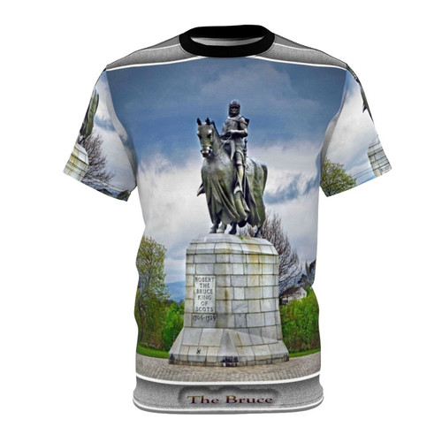 Commemorative t-shirt featuring Robert the Bruce, the legendary King of Scots