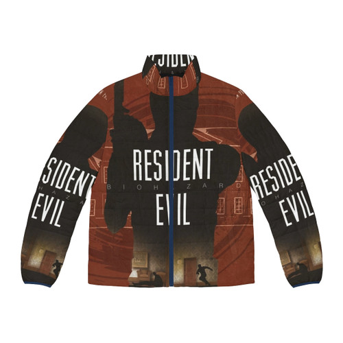 Resident Evil Minimalist Art Puffer Jacket featuring characters and themes from the acclaimed video game series