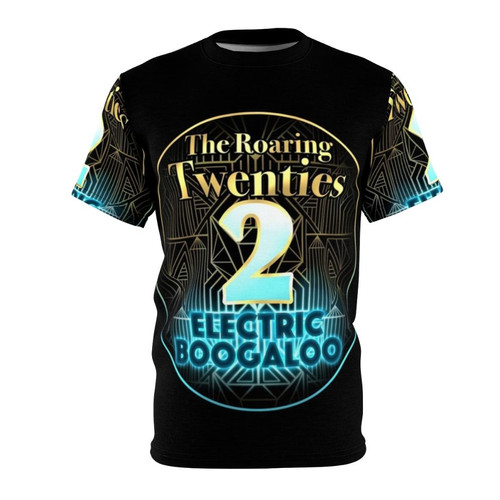 Vintage-style t-shirt with "Roaring Twenties 2 Electric Boogaloo" graphic design