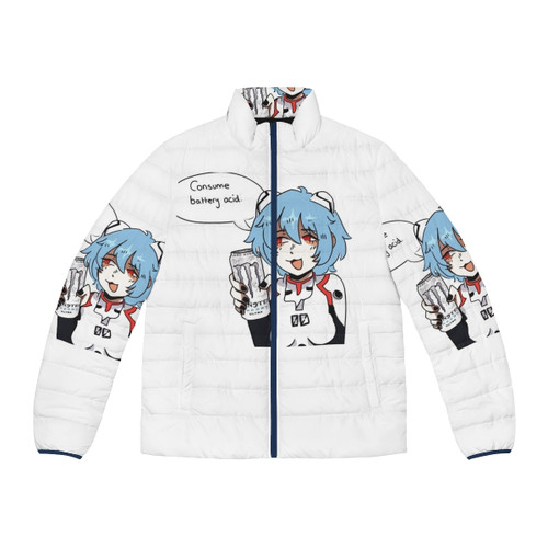 Rei Ayanami inspired puffer jacket from the Neon Genesis Evangelion anime series