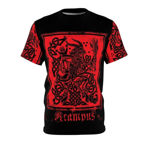 Krampus Celtic Christmas T-Shirt with Pagan Winter Solstice Design