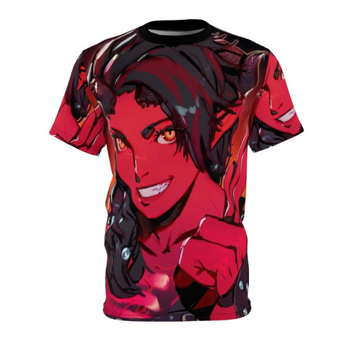 Karlach inspired all-over-print t-shirt for Baldur's Gate 3 fans