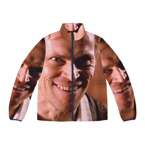 Willem Dafoe wearing a puffer jacket from The Life Aquatic