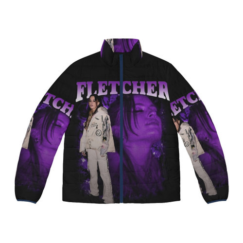 Retro 90s style Fletcher puffer jacket in a vintage, bootleg aesthetic
