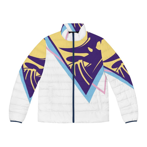 90s Retro Darkwing Duck Puffer Jacket with Classic Disney Superhero Design