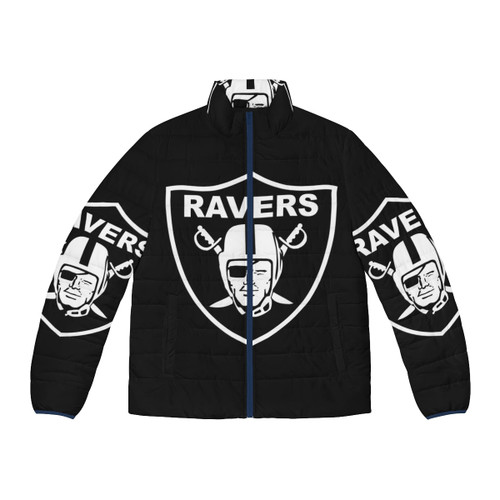 Puffer jacket with DJ and music elements