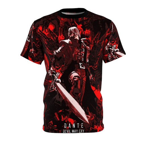 Classic Devil May Cry inspired t-shirt design featuring Dante