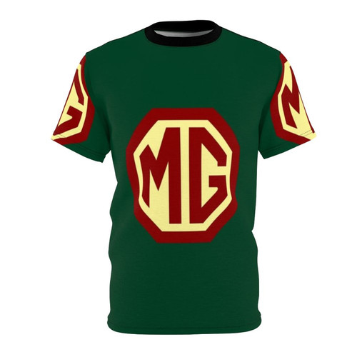 T-shirt featuring a vintage-style print of a classic MG sports car