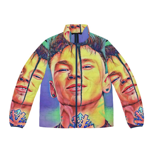 Niletto Russian Musician Wearing a Colorful Puffer Jacket